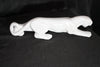 Hand formed clay figurine panther