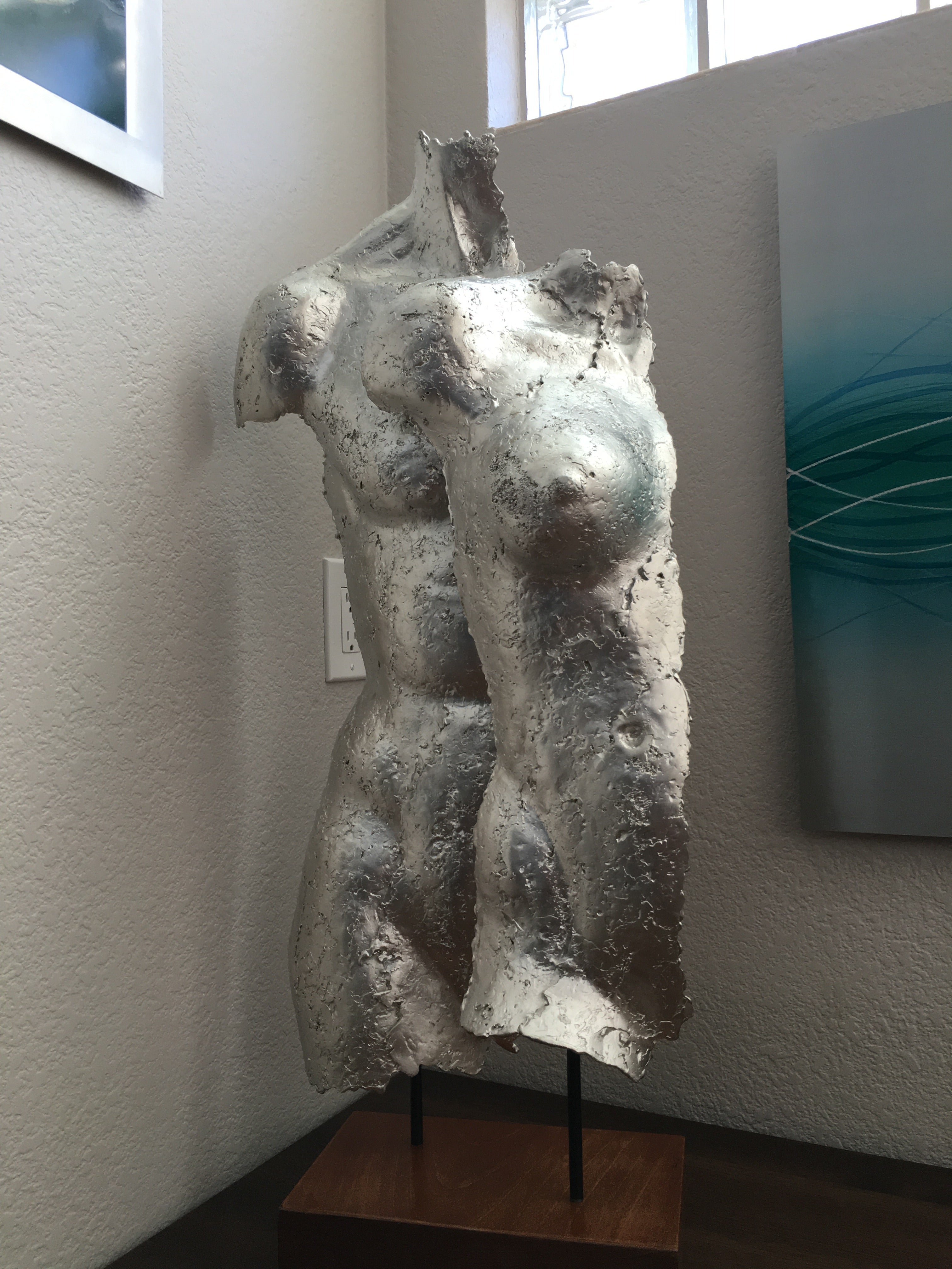 Cast Aluminum Sculpture - Man and Woman