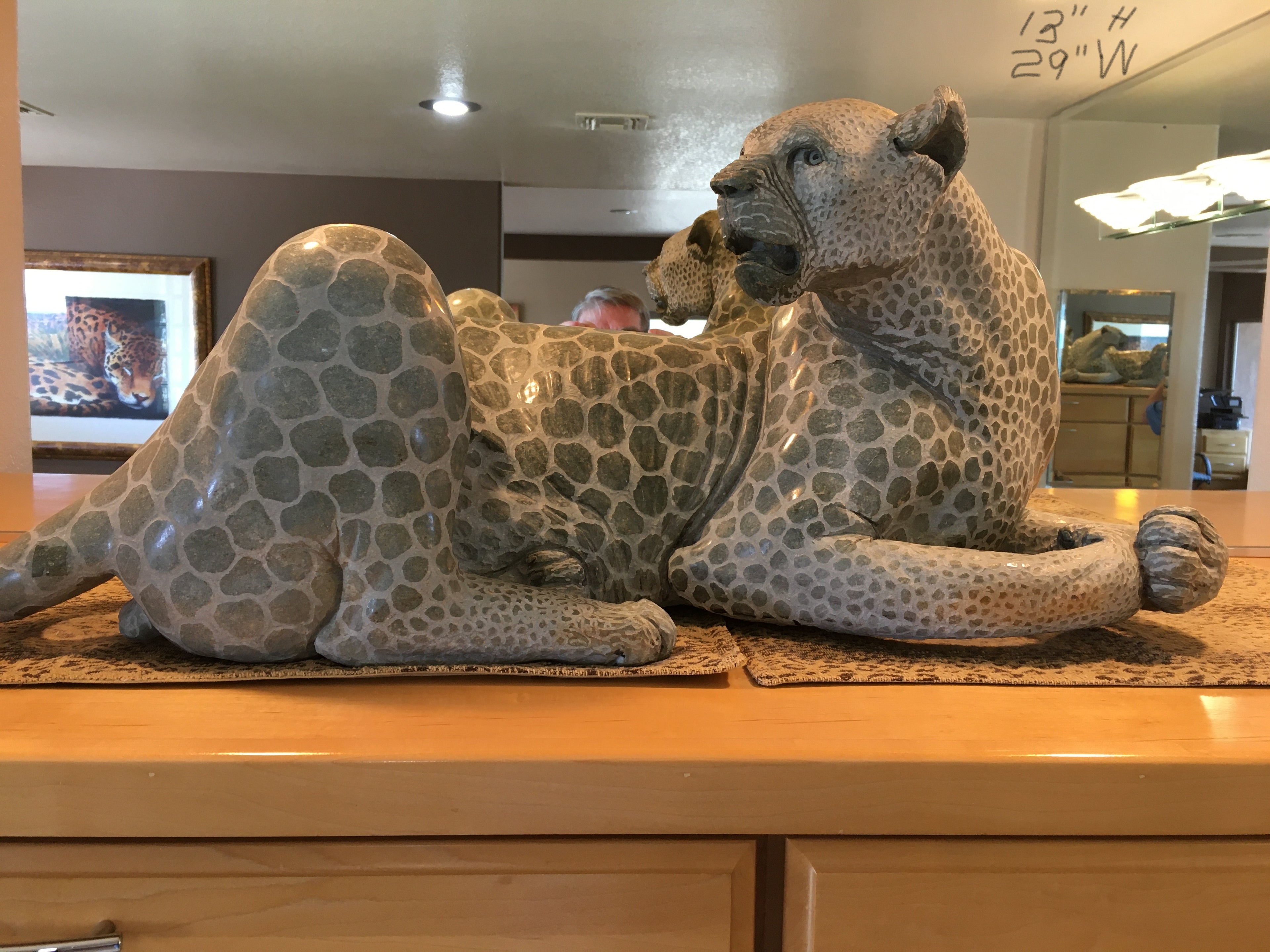 Carved Stone Cheetah