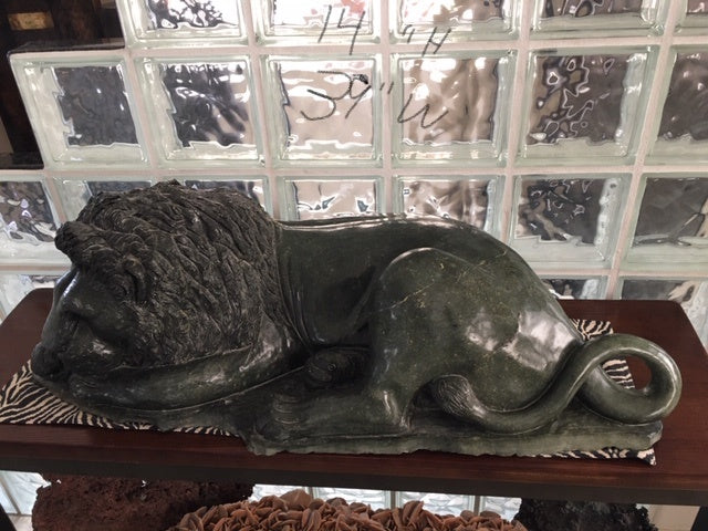 Stone Carved Lion King